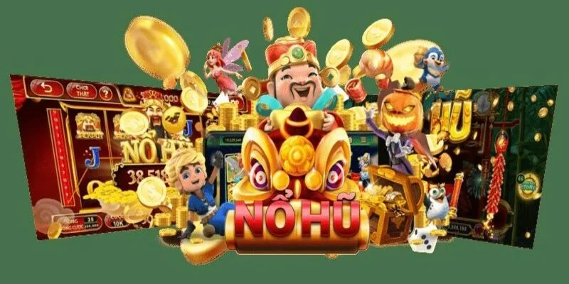 Giao diện bắt mắt và biểu tượng Thần Tài trong game nổ hũ hấp dẫn