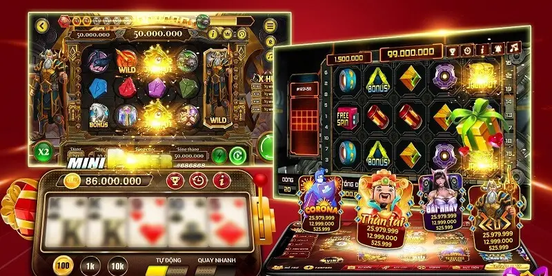 Giao diện trò chơi slot game tại Nổ Hũ 52 với hiệu ứng quay hấp dẫn